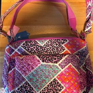 Vera Bradley Pink and Purple Patchwork Shoulder Bag